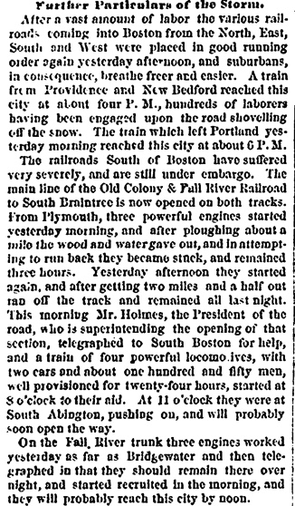 January 1856 Snowstorm