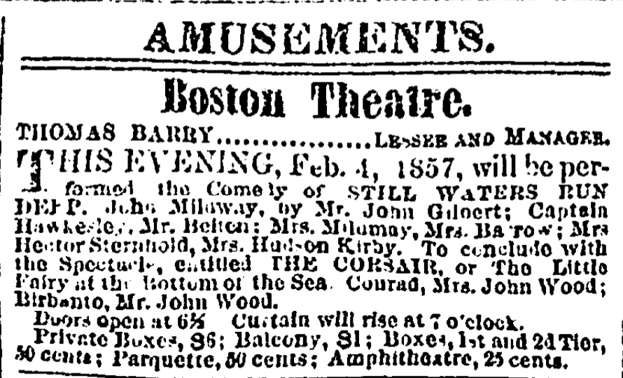 Two Plays at the Boston Theatre