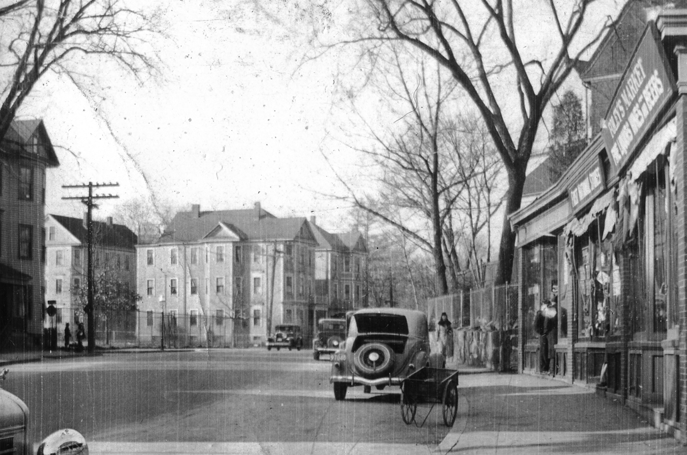 Cypress St. and Foley's Market, 1937