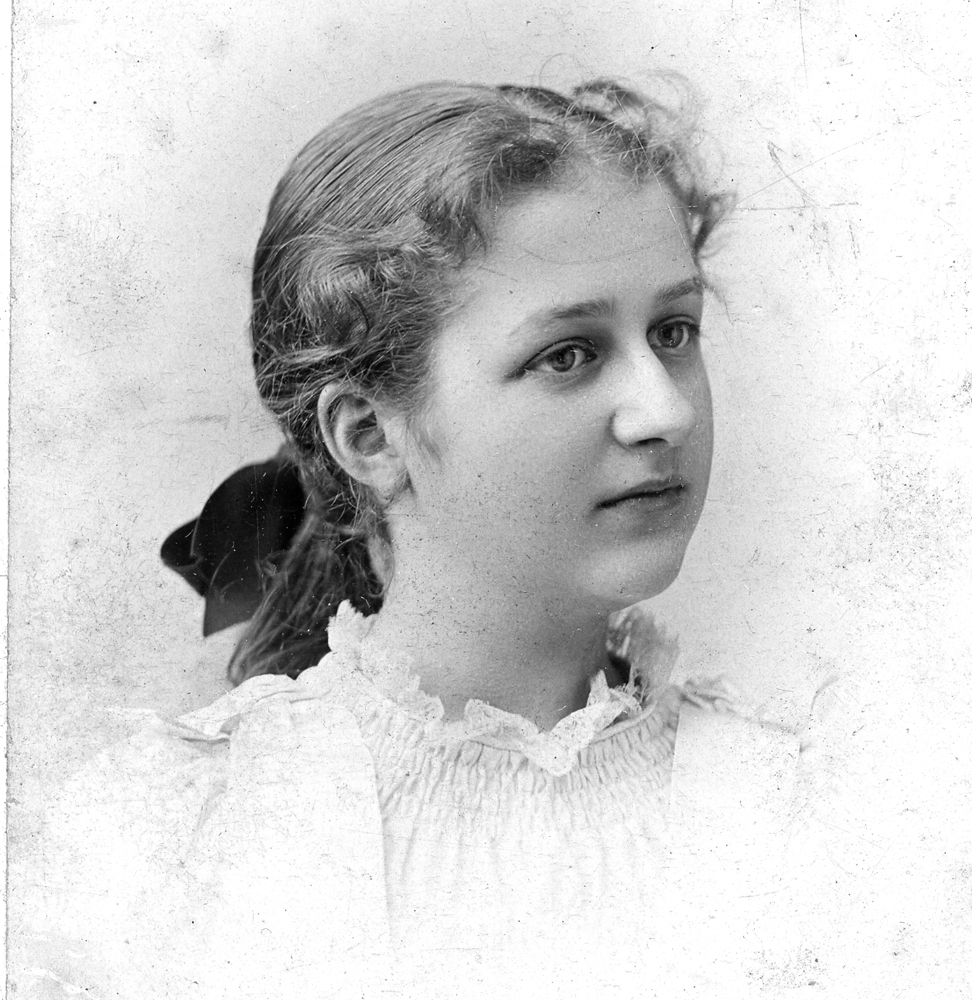Maude Barrows Dutton, Brookline High School Class of 1898 (photo inscribed "1894".)