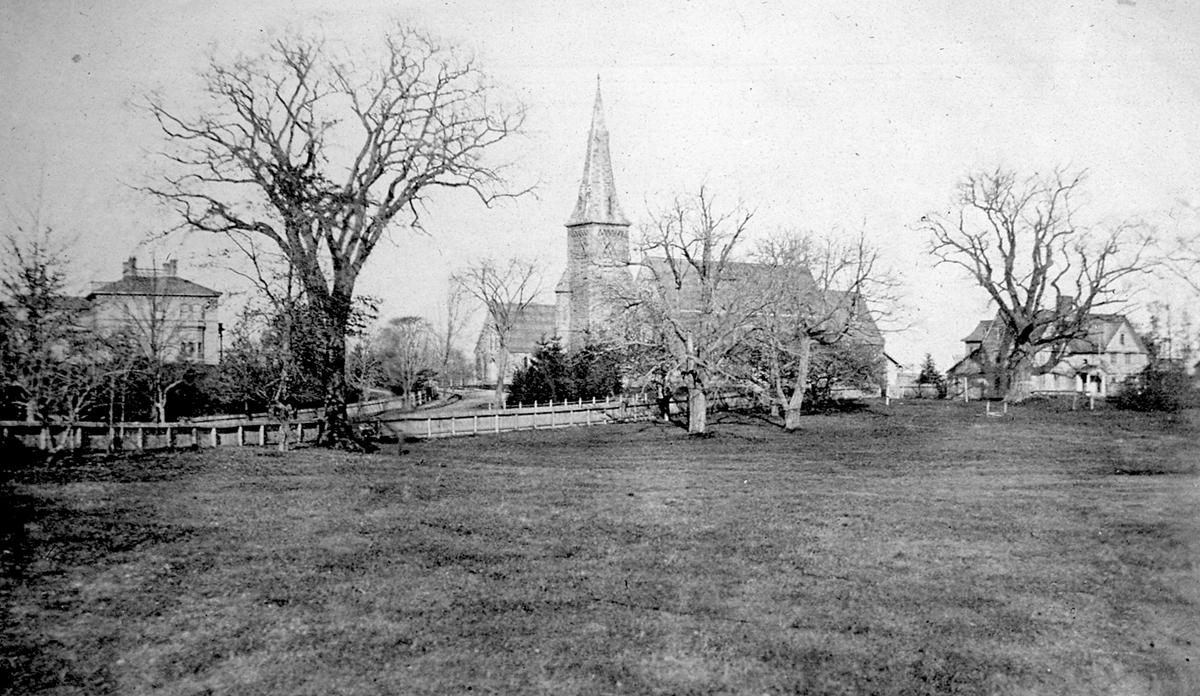 Original Aspinwall House & St. Paul's Church, Early 1860s