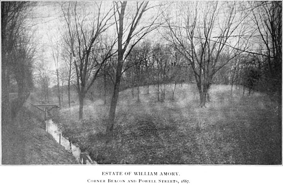 Estate of William Amory. Corner Beacon and Powell streets, 1887