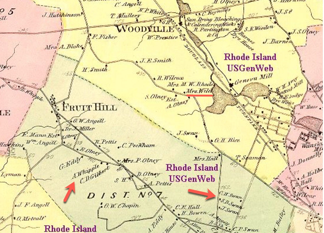 Fruit Hill Map, 1870