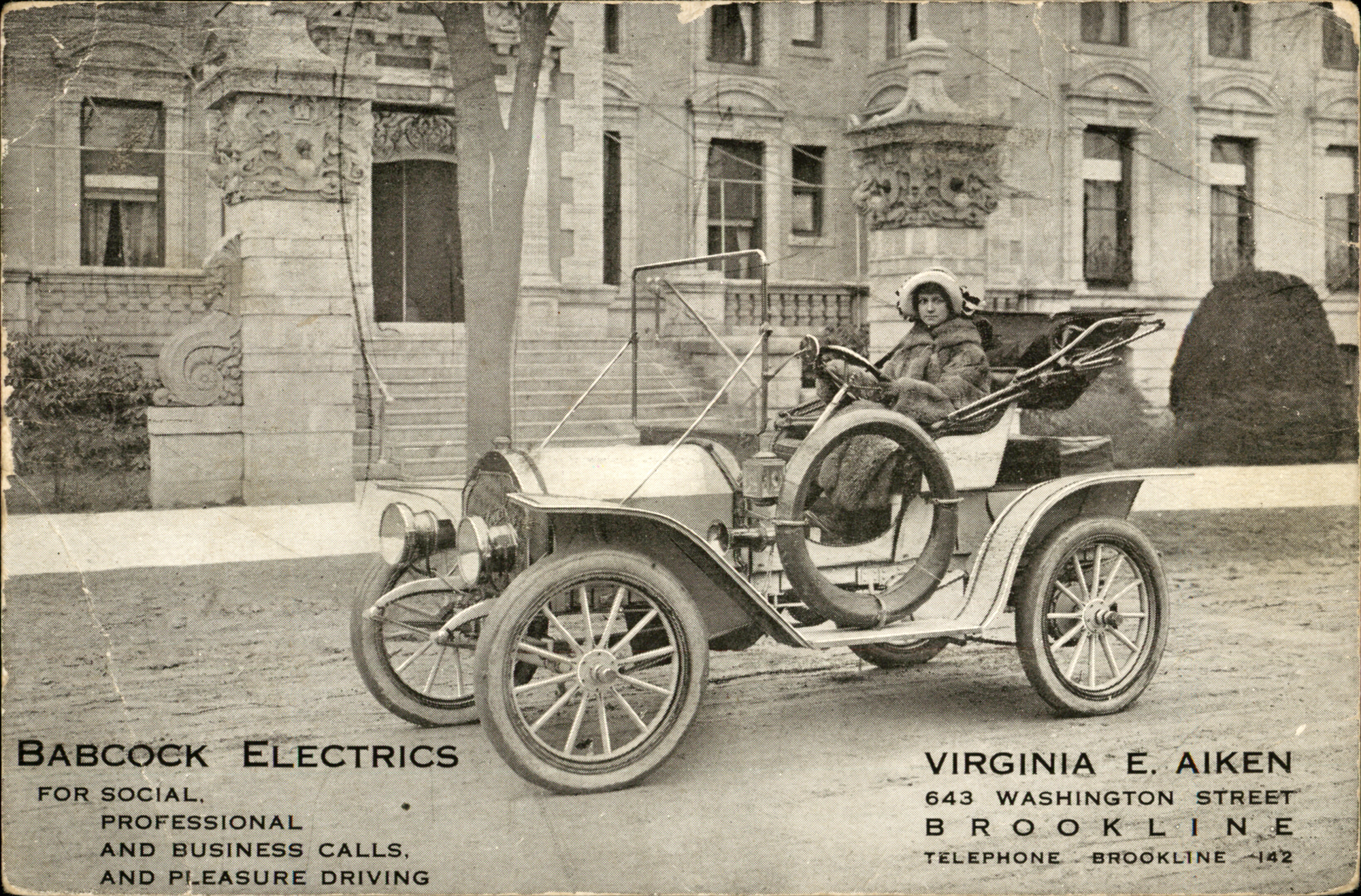 Virginia Aiken and Babcock Electrics, circa 1912