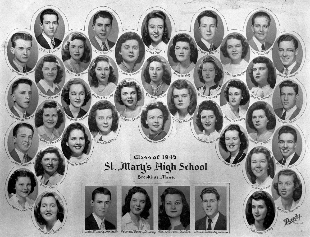 St. Mary's High School, Class of 1945