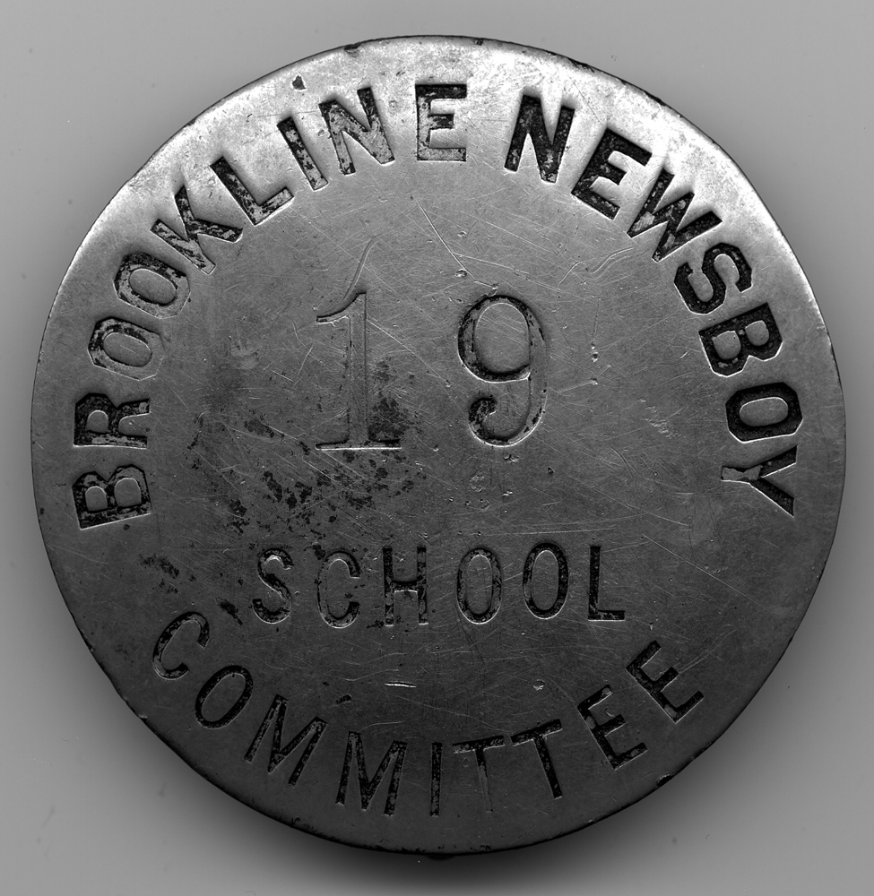 The Newsboy badge of James E. Moloney, circa 1938