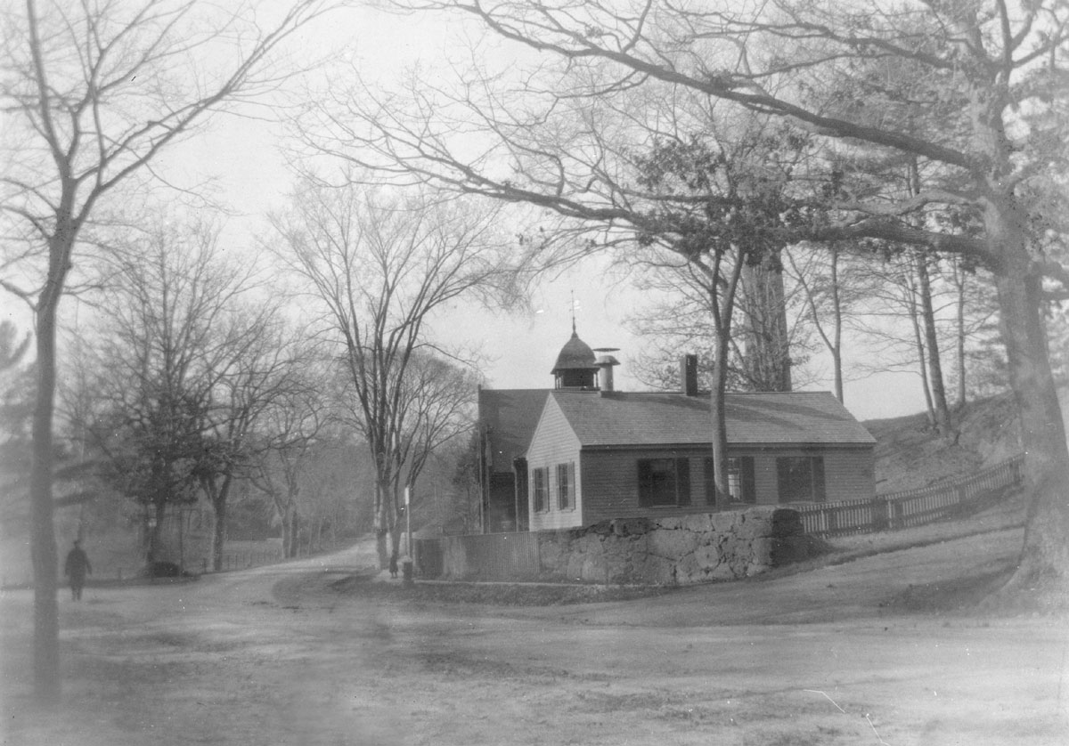 Putterham Schoolhouse, Newton St. at Grove St., circa 1907