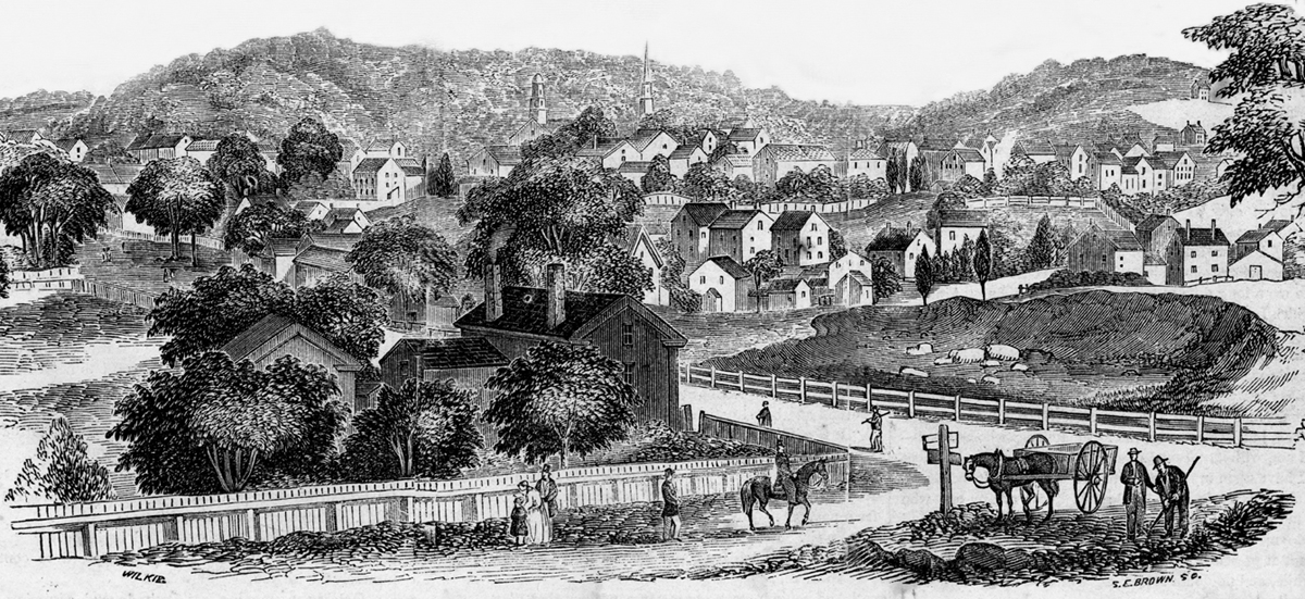 Brookline Village, View From Parker Hill, 1854