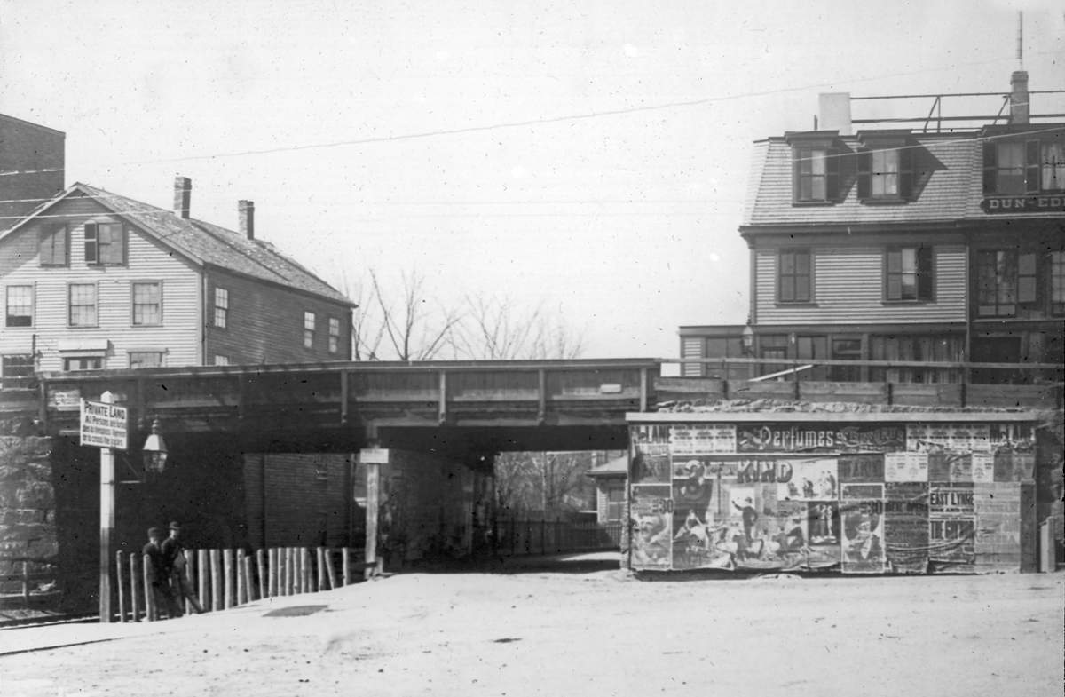 Brookline Village Train Station, circa 1885