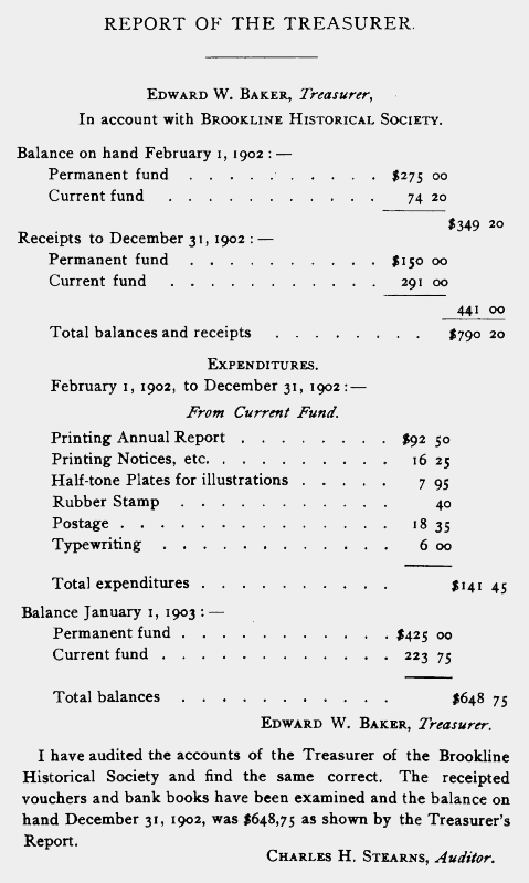 treasurer Report