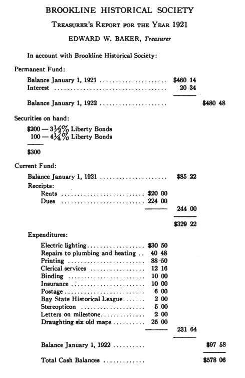 treasurer Report